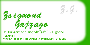 zsigmond gajzago business card
